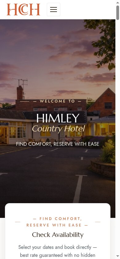 Himley Country Hotel website on mobile — 390px viewport